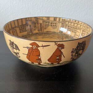 Royal Doulton THE NIGHT WATCHMAN Serving Bowl 8" // Vintage 1899-1945